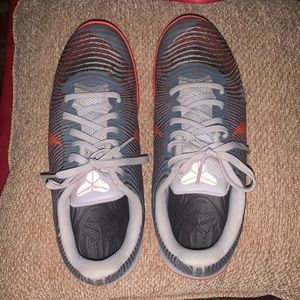 Size 9.5 gray and orange Kobe Bryant shoes
